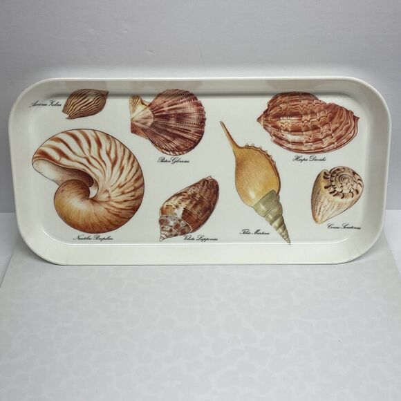 Mabel Melamine Seashell 11" Tray Made In Italy Vintage - Picture 1 of 8